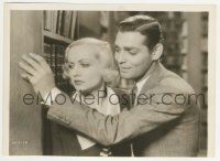 9m567 NO MAN OF HER OWN 7.5x10.25 still '32 beautiful Carole Lombard & Clark Gable in library!