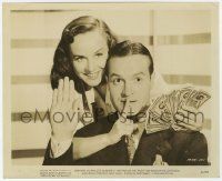 9m571 NOTHING BUT THE TRUTH 8.25x10 still '41 Bob Hope bets sexy Paulette Goddard he won't lie!