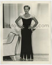 9m590 PENTHOUSE deluxe 8x10 still '33 Mae Clarke full-length in black crepe sheath evening gown!