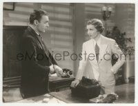 9m605 PRIVATE WORLDS 7.25x9.5 still '35 Claudette Colbert stares at Charles Boyer w/ arm in sling!