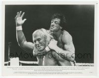 9m635 ROCKY III 8x10.25 still '82 Sylvester Stallone battles Hulk Hogan in charity wrestling match!