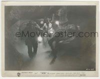 9m726 THEM 8x10.25 still '54 great image of men with gas masks encountering monster close up!