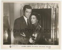 9m735 THIS WOMAN IS DANGEROUS 8.25x10 still '52 c/u of Dennis Morgan holding scared Joan Crawford!