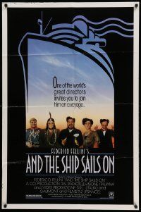 9p047 AND THE SHIP SAILS ON 1sh '84 Federico Fellini's E la nave va, art by Jacques Tardi!