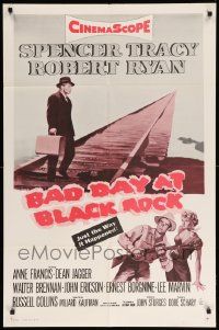9p074 BAD DAY AT BLACK ROCK 1sh R60s Spencer Tracy finds out just what did happen to Kamoko!