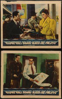9r849 ACROSS THE PACIFIC 2 LCs '42 Humphrey Bogart & Mary Astor, Victor Sen Yung!