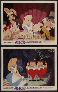 9r853 ALICE IN WONDERLAND 2 LCs R74 cool images from Walt Disney Lewis Carroll classic!
