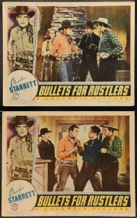 9r882 BULLETS FOR RUSTLERS 2 LCs '40 Charles Starrett is making the plains thunder w/gunfire!