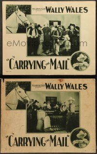 9r887 CARRYING THE MAIL 2 LCs '34 Wally Wales, Silver King the Horse, Yakima Canutt!