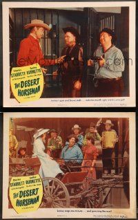 9r897 DESERT HORSEMAN 2 LCs '46 Charles Starrett as The Durango Kid with Smiley Burnette!