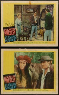 9r908 FLAMING STAR 2 LCs '60 cool images of cowboy Elvis Presley, Barbara Eden!