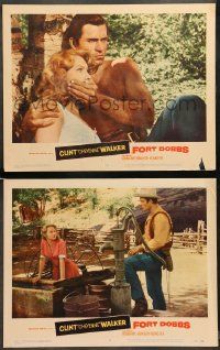 9r910 FORT DOBBS 2 LCs '58 Clint Walker cut off from the west with sexiest Virginia Mayo!
