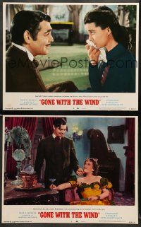 9r917 GONE WITH THE WIND 2 LCs R68 great images of Clark Gable, Vivien Leigh, Ona Munson!
