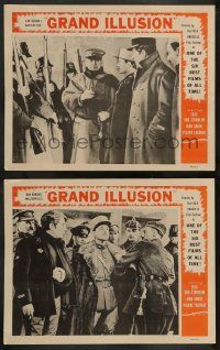 9r918 GRAND ILLUSION 2 LCs R60s Jean Gabin, Von Stroheim & Dalio in Renoir anti-war classic!