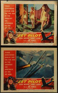 9r932 JET PILOT 2 LCs '57 sexiest Janet Leigh, art of John Wayne and Cold War jets, Howard Hughes!