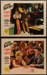 9r935 LADY & GENT 2 LCs '32 great images of George Bancroft and Wynne Gibson!