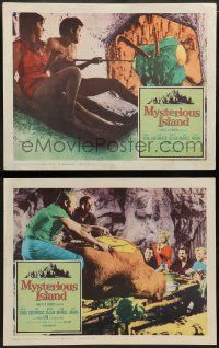 9r957 MYSTERIOUS ISLAND 2 LCs '61 Ray Harryhausen, includes cool special effects images!