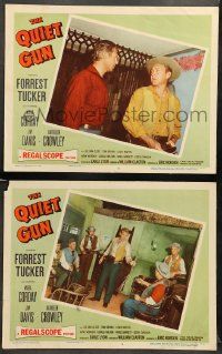 9r970 QUIET GUN 2 LCs '57 Forrest Tucker, sexy Mara Corday, the most violent vengeance in the West!