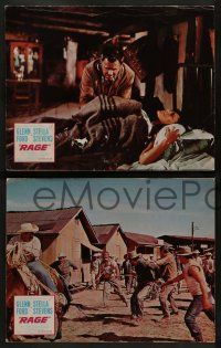 9r721 RAGE 4 color 11x14 stills '66 running man Glenn Ford is out of time,close-up of Stella Stevens