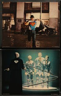 9r736 SUPERMAN 4 color 11x14 stills '78 Christopher Reeve, three with Brando, villains!