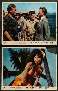 9r477 TIARA TAHITI 8 English LCs '62 James Mason, John Mills, sexy Rosenda Monteros!