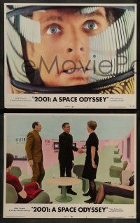 9r557 2001: A SPACE ODYSSEY 6 LCs R72 Stanley Kubrick sci-fi classic, Gary Lockwood, Keir Dullea!