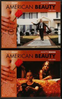 9r752 AMERICAN BEAUTY 3 LCs '99 Sam Mendes Academy Award winner, Kevin Spacey, Annette Benning!