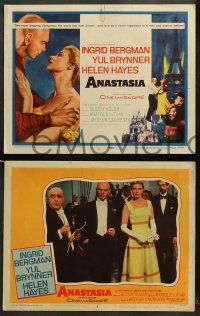 9r055 ANASTASIA 8 LCs '56 Yul Brynner, is elegant Ingrid Bergman the missing Russian heiress!