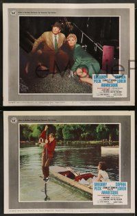 9r595 ARABESQUE 5 LCs '66 great images of Gregory Peck & sexy Sophia Loren, Stanley Donen
