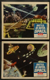 9r598 BATTLE IN OUTER SPACE 5 LCs '60 Daisenso, Toho sci-fi, Earth battles outlaw planet