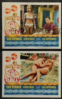 9r599 BEACH BALL 5 LCs '65 Edd Byrnes, Chris Noel, The Supremes, sexy girl in bikini art!