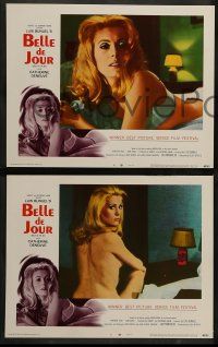 9r096 BELLE DE JOUR 8 LCs '68 Luis Bunuel's masterpiece, great images of sexiest Catherine Deneuve!