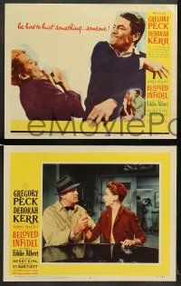 9r099 BELOVED INFIDEL 8 LCs '59 Gregory Peck as F. Scott Fitzgerald, sexy Deborah Kerr!