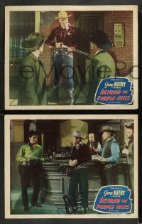 9r767 BEYOND THE PURPLE HILLS 3 LCs '50 great images of western cowboy sheriff Gene Autry!