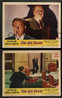9r654 BIG CLOCK 4 LCs '48 great images of Ray Milland, Laughton, Johnson, Lanchester & O'Sullivan!