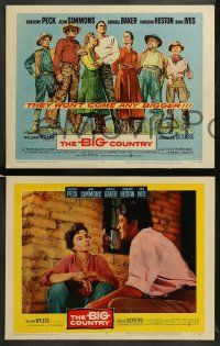 9r105 BIG COUNTRY 8 LCs '58 Gregory Peck, Simmons, Baker, Ives, Connors, William Wyler!