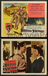 9r111 BITTER VICTORY 8 LCs '58 Nicholas Ray, Richard Burton in a desert commando raid in WWII!