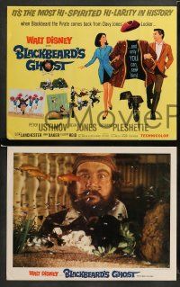 9r114 BLACKBEARD'S GHOST 8 LCs '68 Walt Disney, wacky invisible pirate Peter Ustinov!