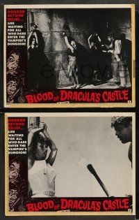 9r777 BLOOD OF DRACULA'S CASTLE 3 LCs '69 vampires, John Carradine, Paula Raymond!
