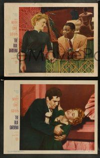 9r528 BLUE GARDENIA 7 LCs '53 Anne Baxter & Ann Sothern, Richard Conte, Fritz Lang, Nat King Cole!