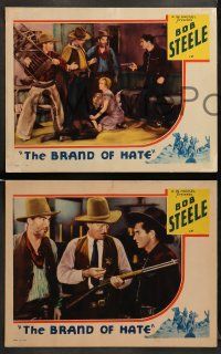 9r664 BRAND OF HATE 4 LCs '34 Bob Steele, Lucile Browne, William Farnum, Gabby Hayes, Lucile Brown!