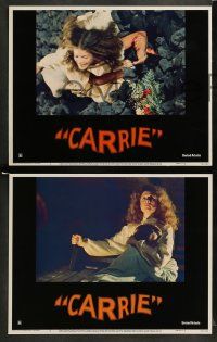 9r571 CARRIE 6 LCs '76 Stephen King, Sissy Spacek & crazy mother Piper Laurie!