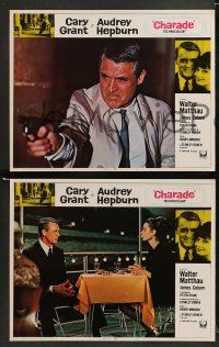 9r156 CHARADE 8 LCs R69 Cary Grant & sexy Audrey Hepburn, Stanley Donen, expect the unexpected!