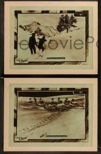 9r783 CHASE 3 LCs '20s great images of skiers on mountain, Educational Pictures short!