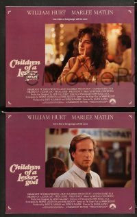 9r162 CHILDREN OF A LESSER GOD 8 LCs '86 William Hurt, Marlee Matlin, directed by Randa Haines!