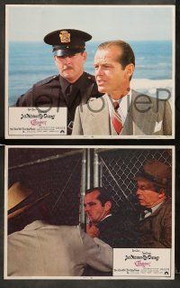 9r164 CHINATOWN 8 LCs '74 great images of Jack Nicholson in Roman Polanski film noir classic!