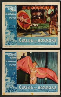 9r165 CIRCUS OF HORRORS 8 LCs '60 one man's lust made men into beasts & stripped women of souls!