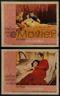 9r784 CLEOPATRA 3 LCs '63 1 w/ Terpning art of Elizabeth Taylor, Richard Burton & Rex Harrison!