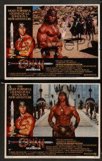 9r176 CONAN THE DESTROYER 8 LCs '84 Arnold Schwarzenegger is the most powerful legend of all!