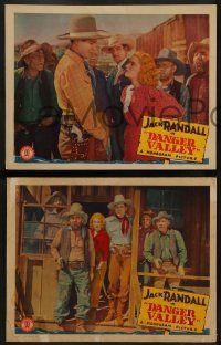 9r787 DANGER VALLEY 3 LCs '37 great images of Jack Randall, Lois Wilde, Charles King!